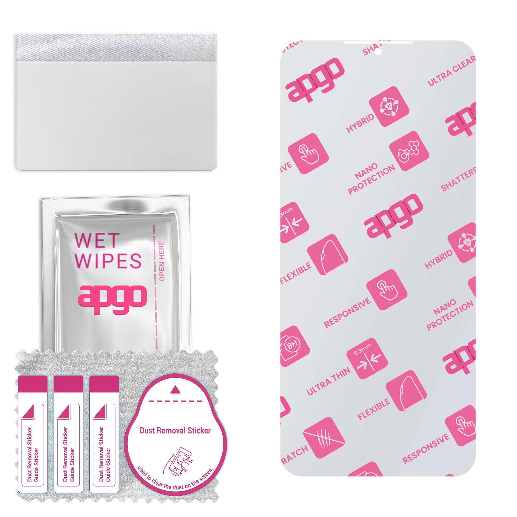 

apgo Ultra-Clear Hybrid protective glass compatible with Tecno Pop 5 Pro, flexible nano glass, great replacement for tempered glass, scratch-resistant