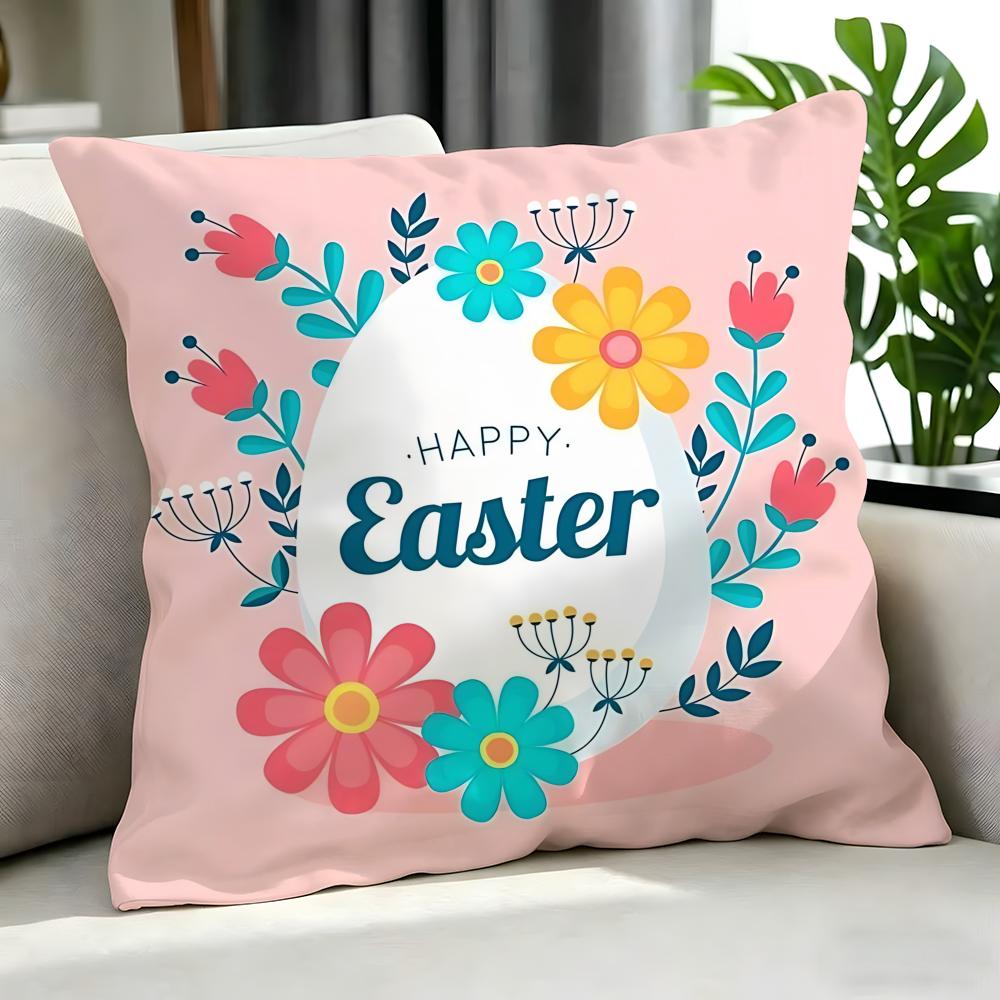 Holiday Easter Cushion Cover Cushion Cover Set 4Pcs 50X50 45X45 40X40 Pillowcase Decorative Sofa Home Decor