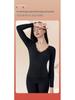 Damen Thermoset: Warme, formende Herbst- und Winter-Basisschicht mit Brustpolstern - Kältebeständig und vielseitig für den Lagenlook