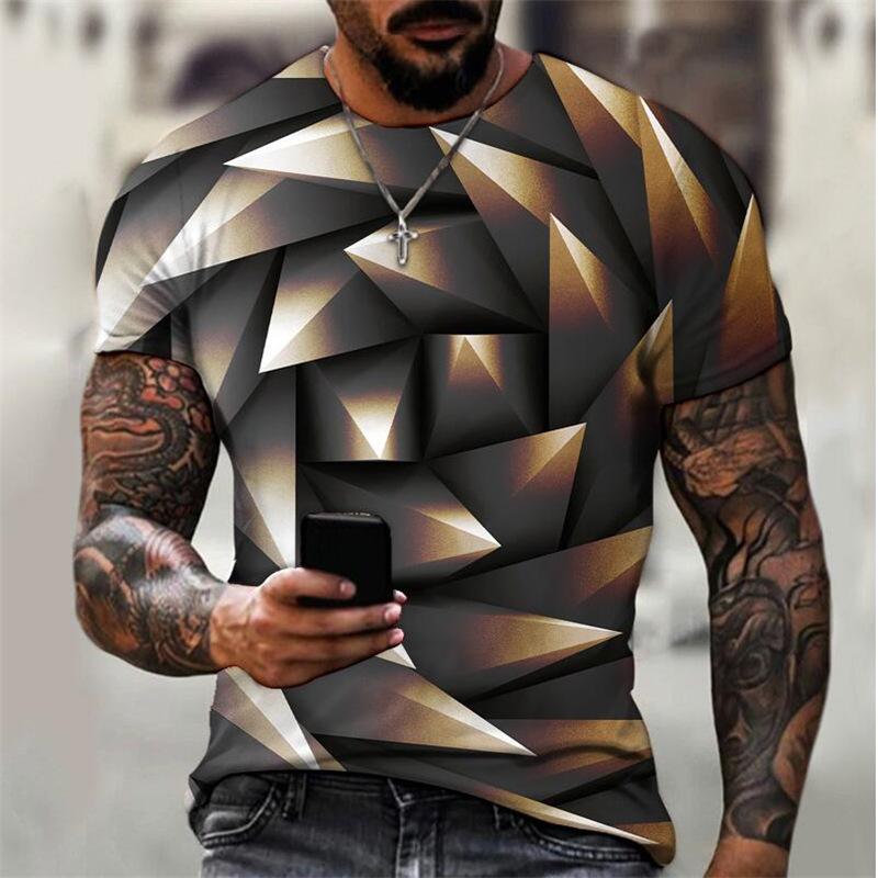 Short Sleeved Shirt with Round Neck and Loose Casual Fit, Trendy and Fashionable Men's T-shirt for Young People