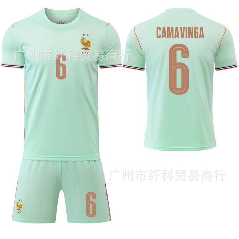 27 World Cup France Away Football Jersey 711 Green No. 10 Jersey 16
