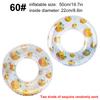 Inflatable Swim Ring Glitter Fruit Print Pool Float Adult PVC Water Tube Summer Beach Pool Party Floating Ring Yacht Accessories