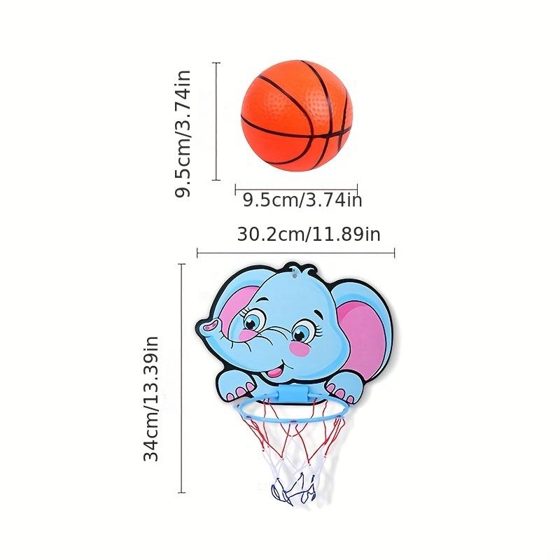 1pc Children's Basketball Stand Sports Toys Basketball Hoop Kit Cartoon Creative Animals Children's Hanging Portable