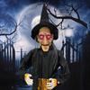 Voice-Activated Light-Up Witch Halloween Decoration - Sound & Motion Hanging Ghost Prop.