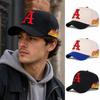 Rote Buchstaben A Stickerei Baseballkappe Baumwolle Streetwear Kappe Retro Sonnenhut Für Männer Frauen