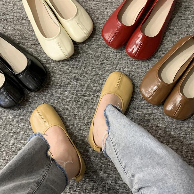 Soft sole Mori retro pig's trotters single shoes women's 2025 summer new French round head flat bottom lady gentle beanie shoes