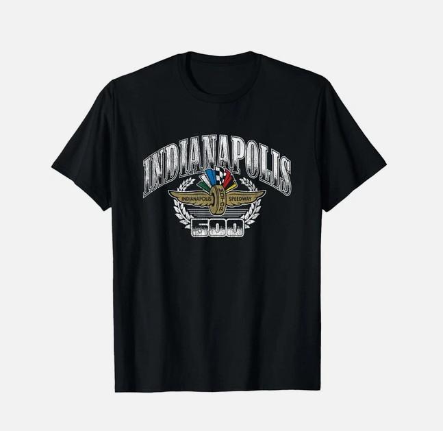 HOT!!! NEW Indy 500 Indianapolis Motor Speedway Vintage Distressed Logo T-Shirt