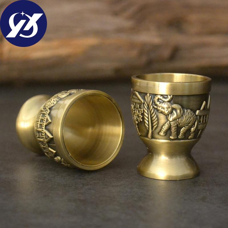 Nordic Shot Glass Small Mouth Liquor Cup Classic Embossed Carving Flowers Personality Wine Mug Bar Drinkware