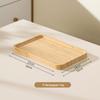 Japansk Stil Bamboo Träbricka: Rektangulär & Rund Middags- och Snackstallrik för Te, Frukt, Nordisk Display