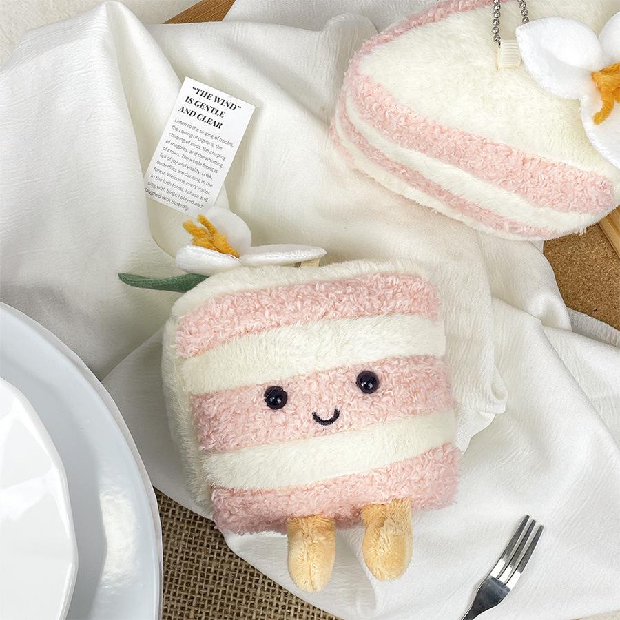 Creative Food Plush Pendant: Cake, Baguette, Croissant Doll - Fun Graduation Gift