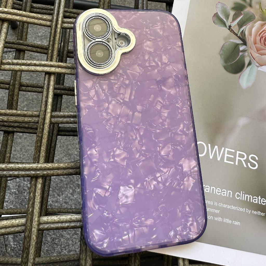 Für iPhone 16 Hülle Sturzsicher TPU+PC Handyhülle Muscheltextur