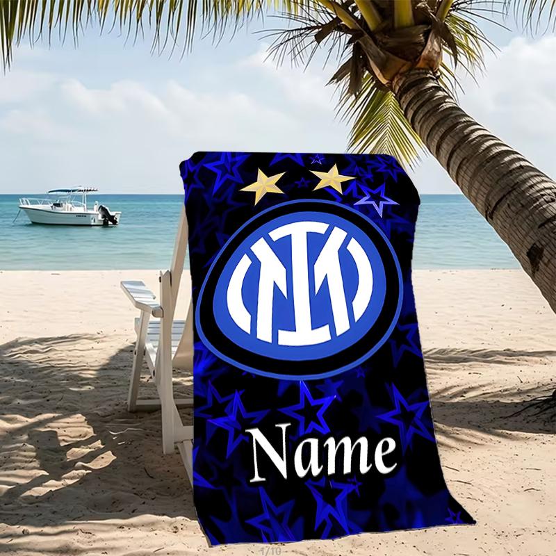 Customizable Personalized Beach Towels Inter Milan Themed designs.Suitable for the Beach, Yoga, Sports;ideal As Beach Accessories