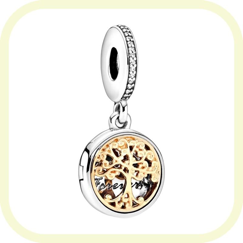 New Golden Flowers Collection Charm Bead Lucky Shamrock Rose in Bloom Daisy Flower Safety Chain Compatible With Authentic Bracelets Do It Yourself Jew