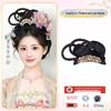 Hanfu Soft Bottom Wig with Tang & Ming Style Hair Bun Headdress for Performance