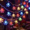 1pc LED Christmas Snowflake String Light Indoor Hanging Decorative Light Fairy Atmosphere Lamp for Wedding Party Battery Box/USB
