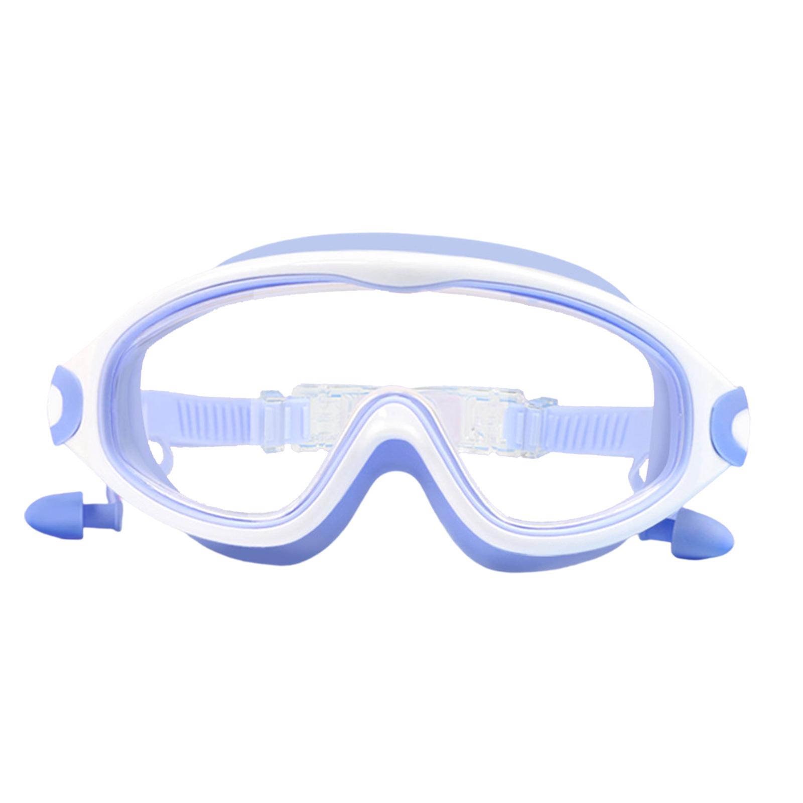 

Swimming Goggles for Boys Girls Wide Vision Soft Silicone Swim Glasses синий