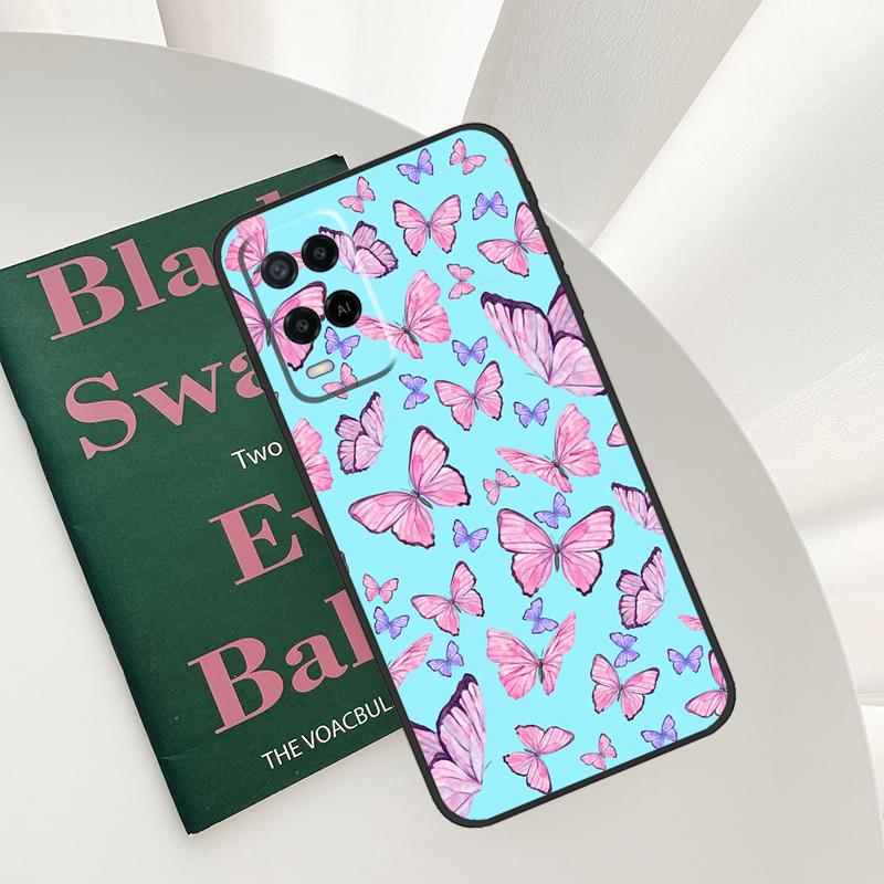 Luxury Butterfly Case For Oppo A15 A16 A17 A52 A72 A76 A96 A54 A74 A94 A54S A57S A58 A78 A98 A57 A77 Cover