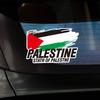 Palestine Flag Anti-War Support Decal: Creative Solidarity Slogan for Car or EV Windows