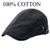  Spring Cotton Beret Dad Casual Newsboy Hat Big Head Man Oversize Flat Peak Painter Cap Summer Beret Male 62cm Hats
