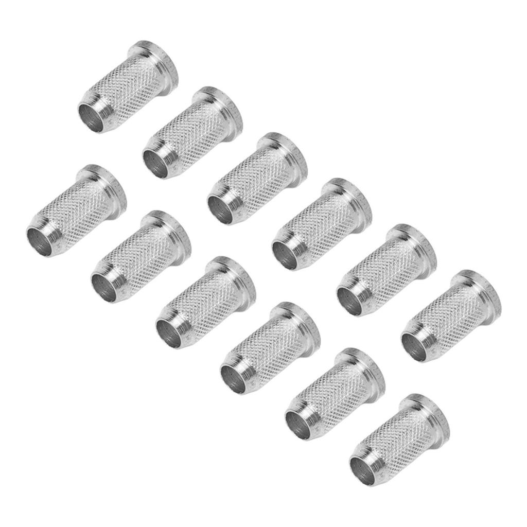12PCS Guitar Bridge Body Through Ferrules Replacement Metal Electric Guitar String Bushings