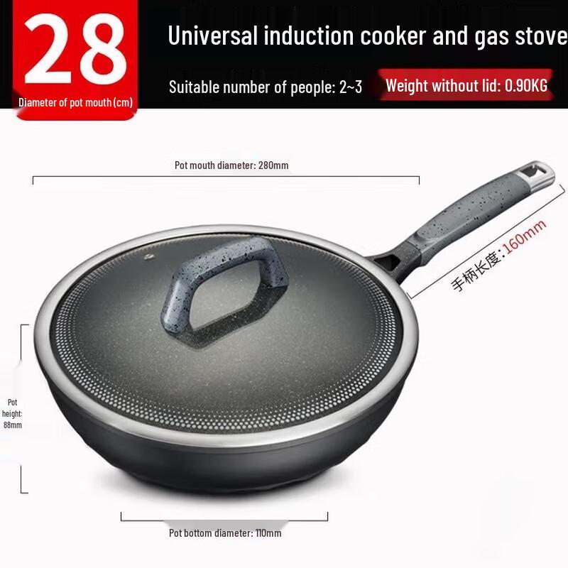 Aishida 28cm Magic Stone Non-Stick Wok