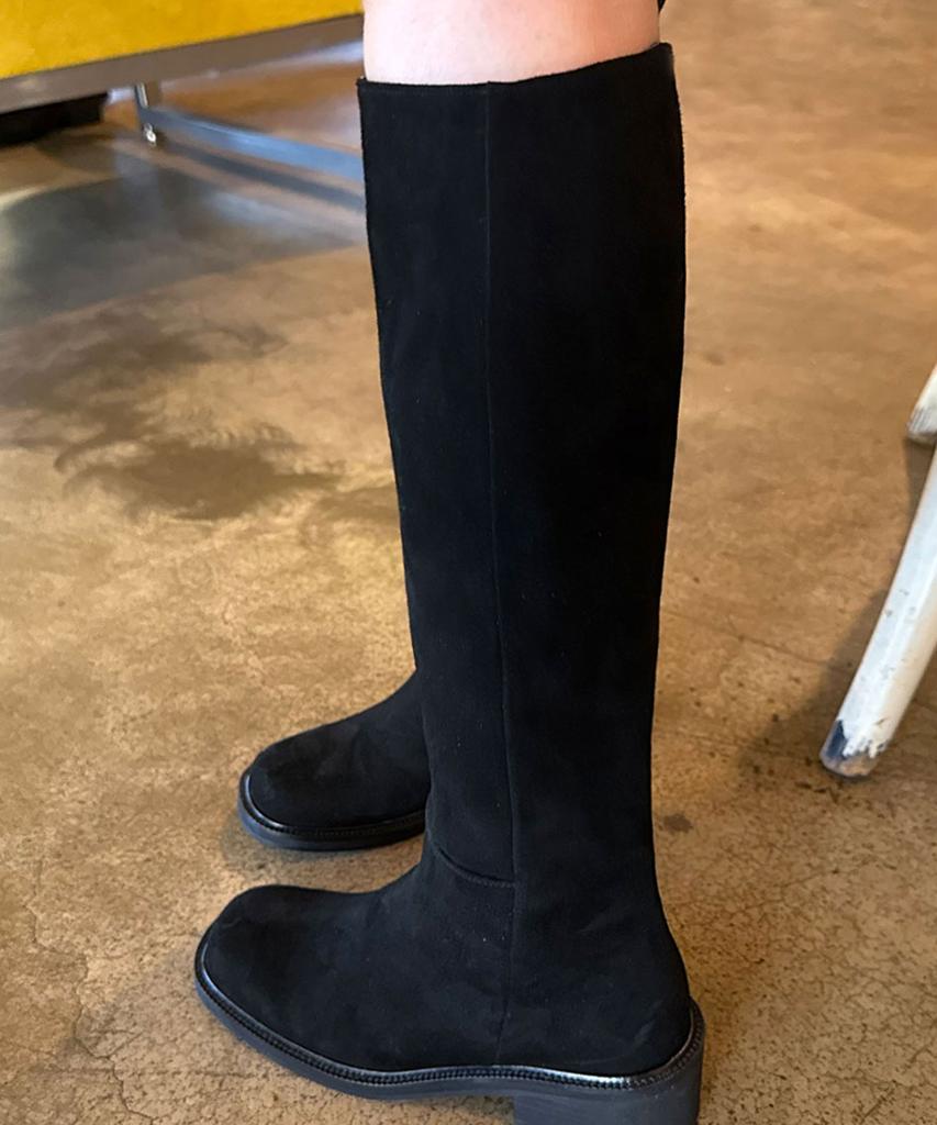 Leah Bella Long Boots_Black, Black Suede