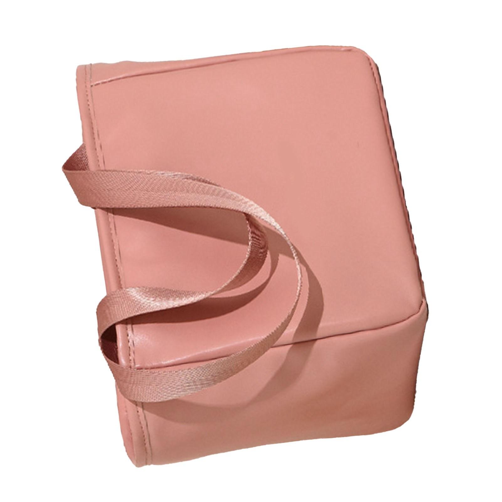 

Insulated Lunch Bag Foldable Spacious Capacity Versatile Portable Reusable Lunch Box Bag for School Work Pink розовый