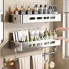 Stainless Steel Adhesive Wall-Mounted Bathroom Shelf