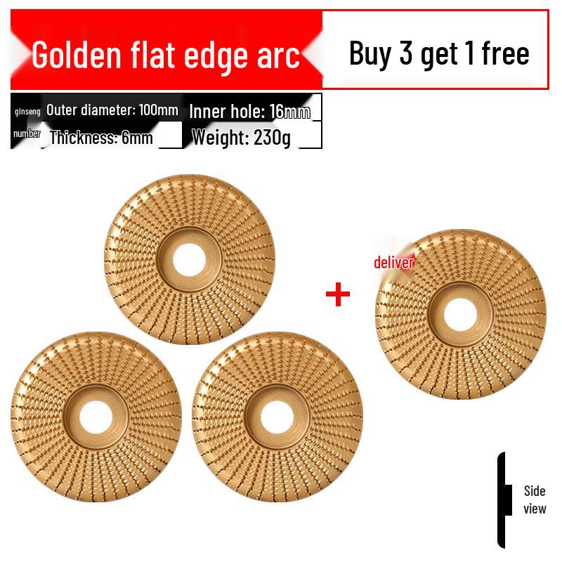 Woodworking Angle Grinder Burr Disc & Polishing Wheel Set