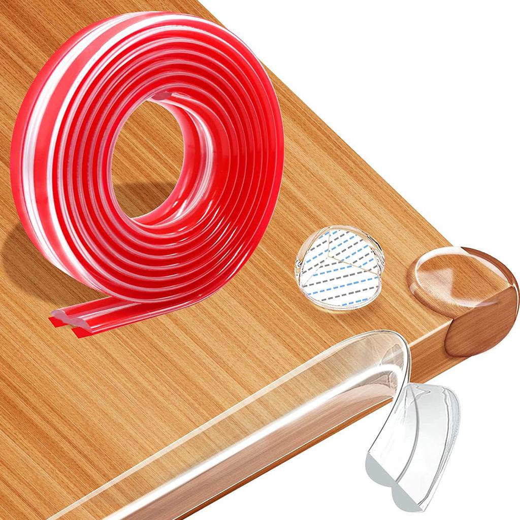 Corner Protector Strip Transparent PVC Edge Protector Strip Table Edge Banding Guards 2 Meter Clear