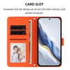 Wallet Case for Moto G67 5G - Leather/PU, Orange, With Lanyard