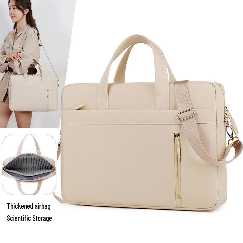 Multi-functional Splash-Proof Shockproof Briefcase: Women's & Men's Large Capacity Laptop & Business Crossbody Bag, Custom Logo Option