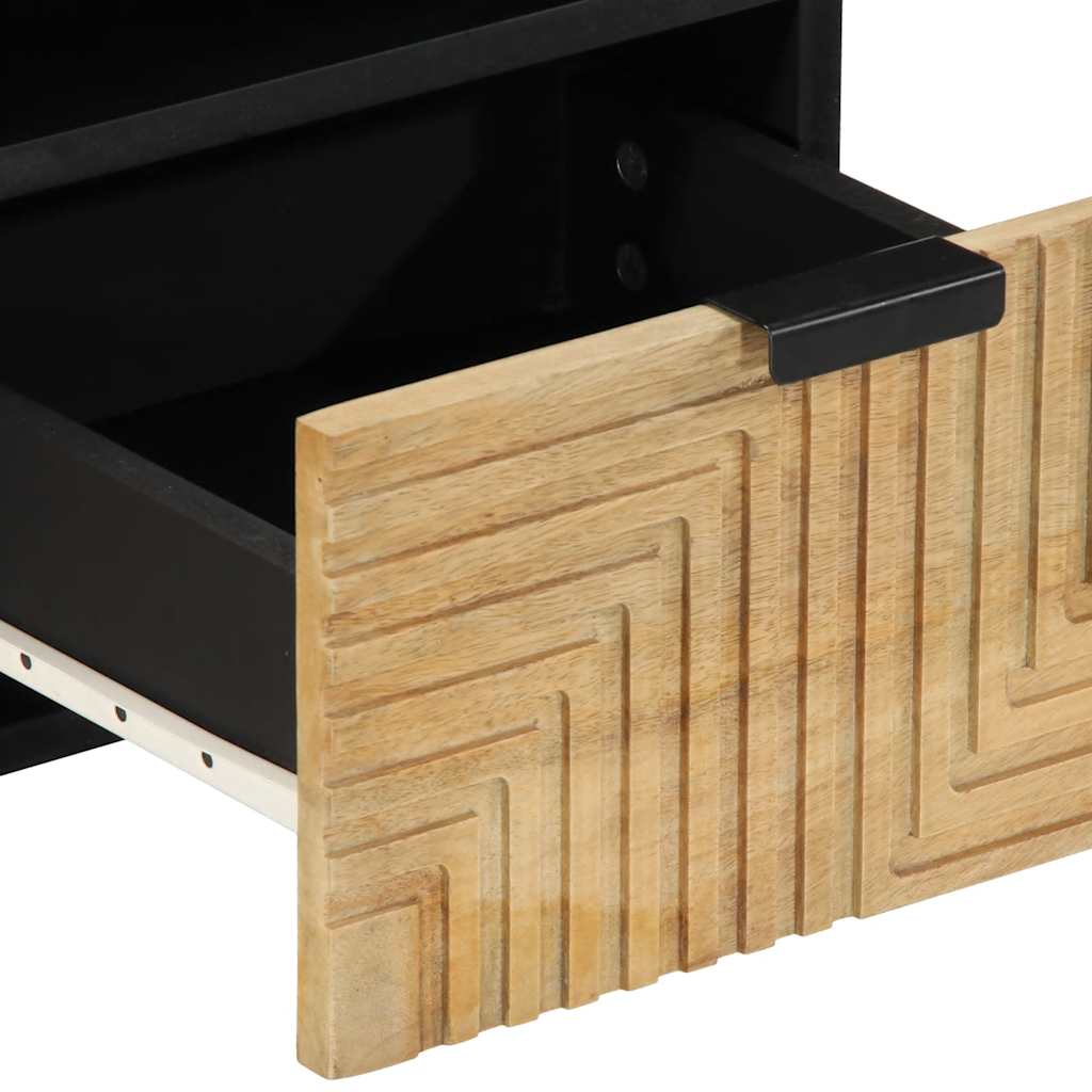 Szafka Rtv Brązowa 70X33X46 Cm Drewno Lite Mango