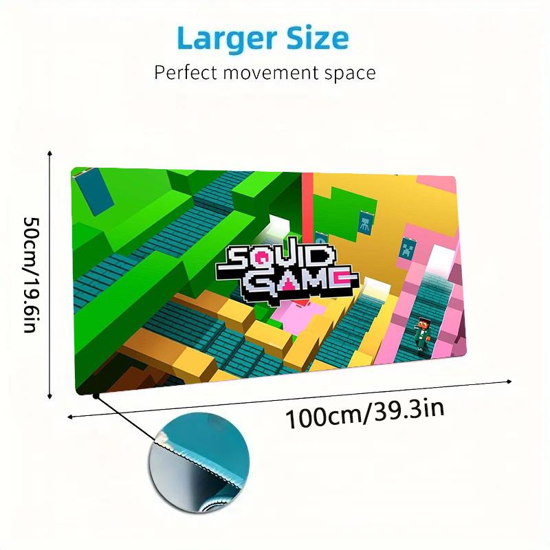 Squid Game Poster Color Mouse Pad Large Gaming Table Cushion Non-slip Laptop Tablet Big Mousepad XXL Mat Mini PC Playmat With Lock Edge