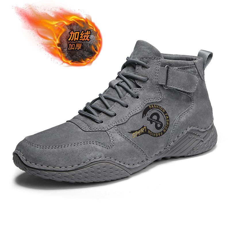 

Хвостові товари Зимові шкіряні черевики Мартін Чоловічі високі бавовняні черевики 46