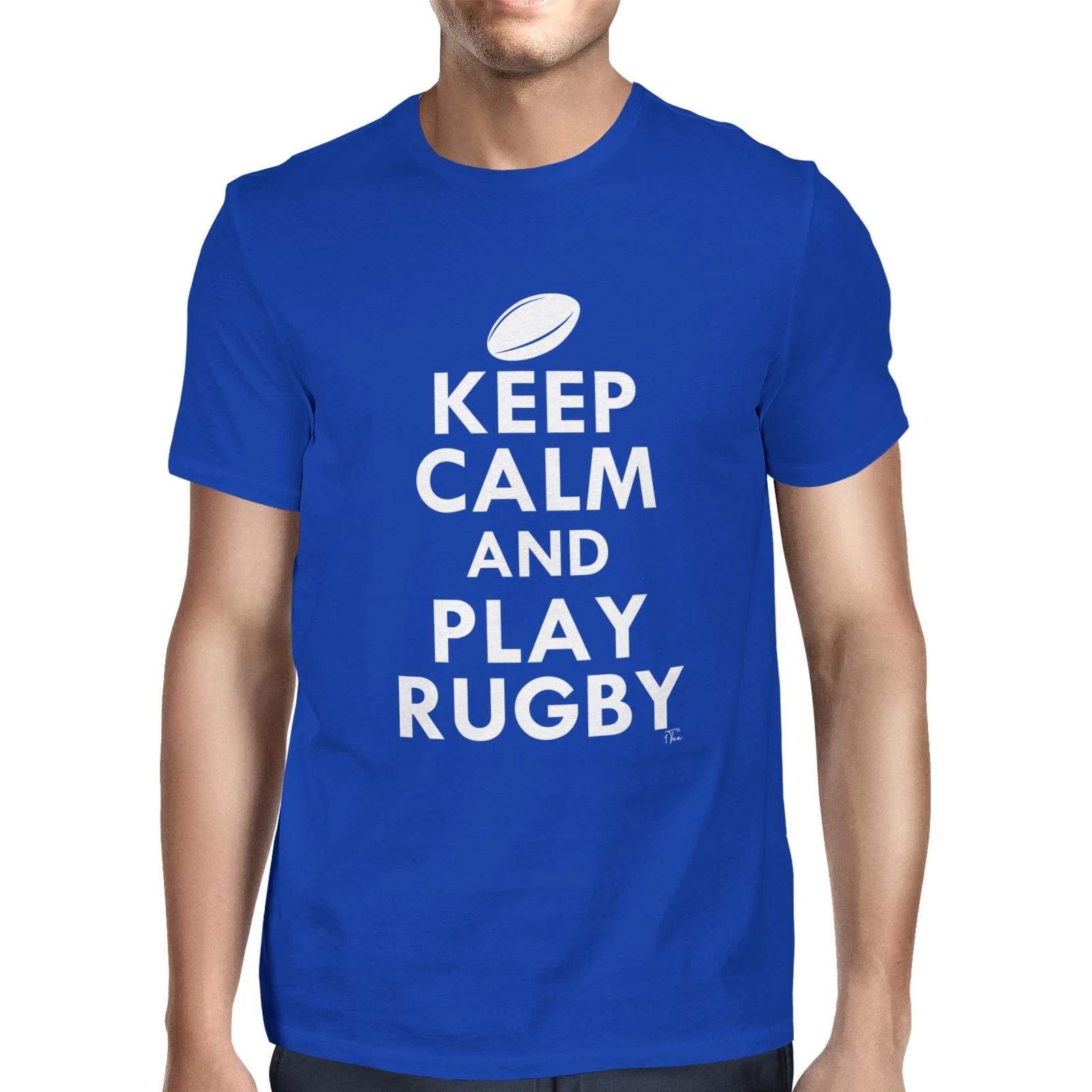 1Tee Mens Keep Calm And Play Rugby T-Shirt XXXXL