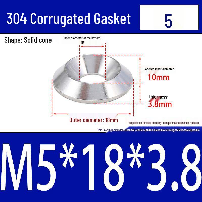 304 Stainless Steel Decorative Conical Fish Eye Washer for M3-M10 Countersunk Holes
