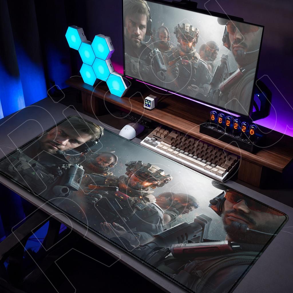 Large Laptop Table Keyboard Mat New Game D-Delta Force Mouse Pad XXL Computer Rubber Accessories Locking Edge Office Cabinet Rug