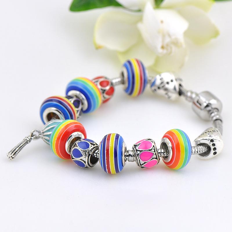 LUXY MOON Módní šperky Rainbow Beaded náramek DIY šperky produkty