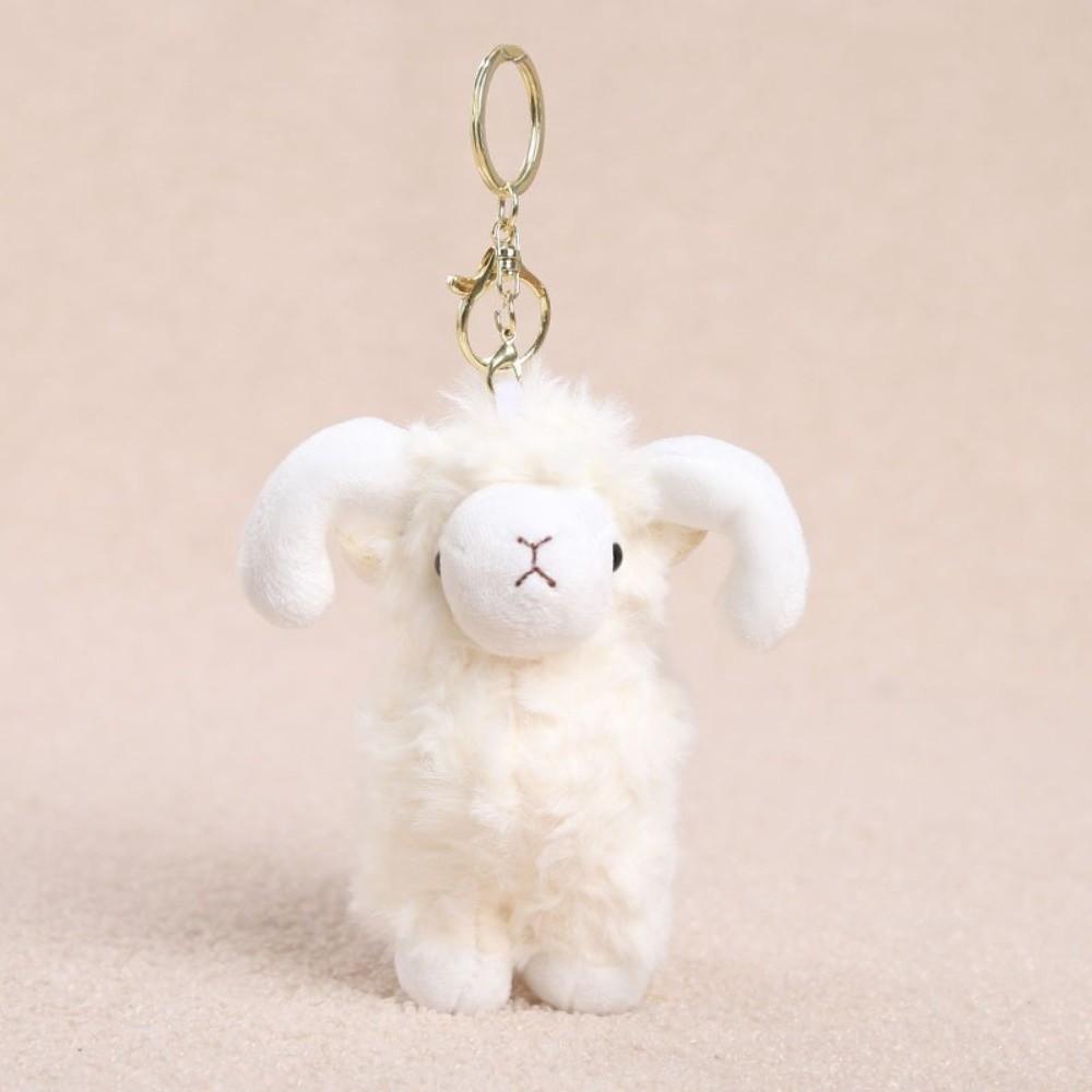 Curly Wool Plush Keychain Fluffy Bag Charm Cute Sheep Pendant Office