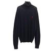 Made In Portugal Long Sleeve Turtleneck Sweater L Navy Knit Men's Used
