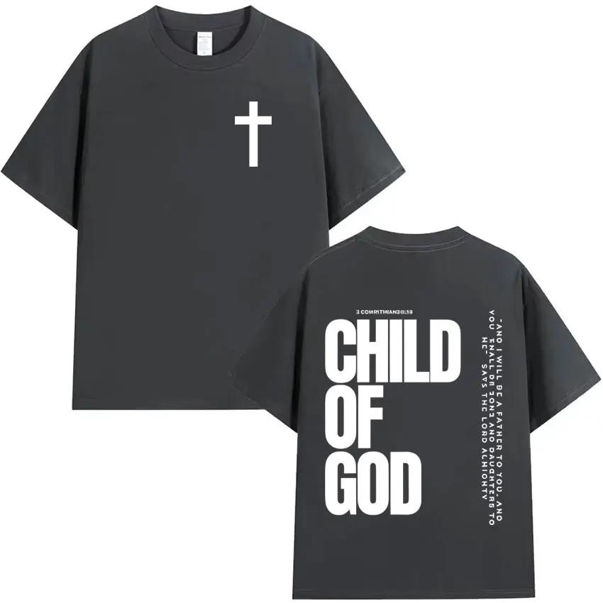 Trendiges Child of God Grafik-T-Shirt Inspirierender Bibelvers Jesus Glaube Religiös Beten Christlich Weihnachten Klassische Streetwear