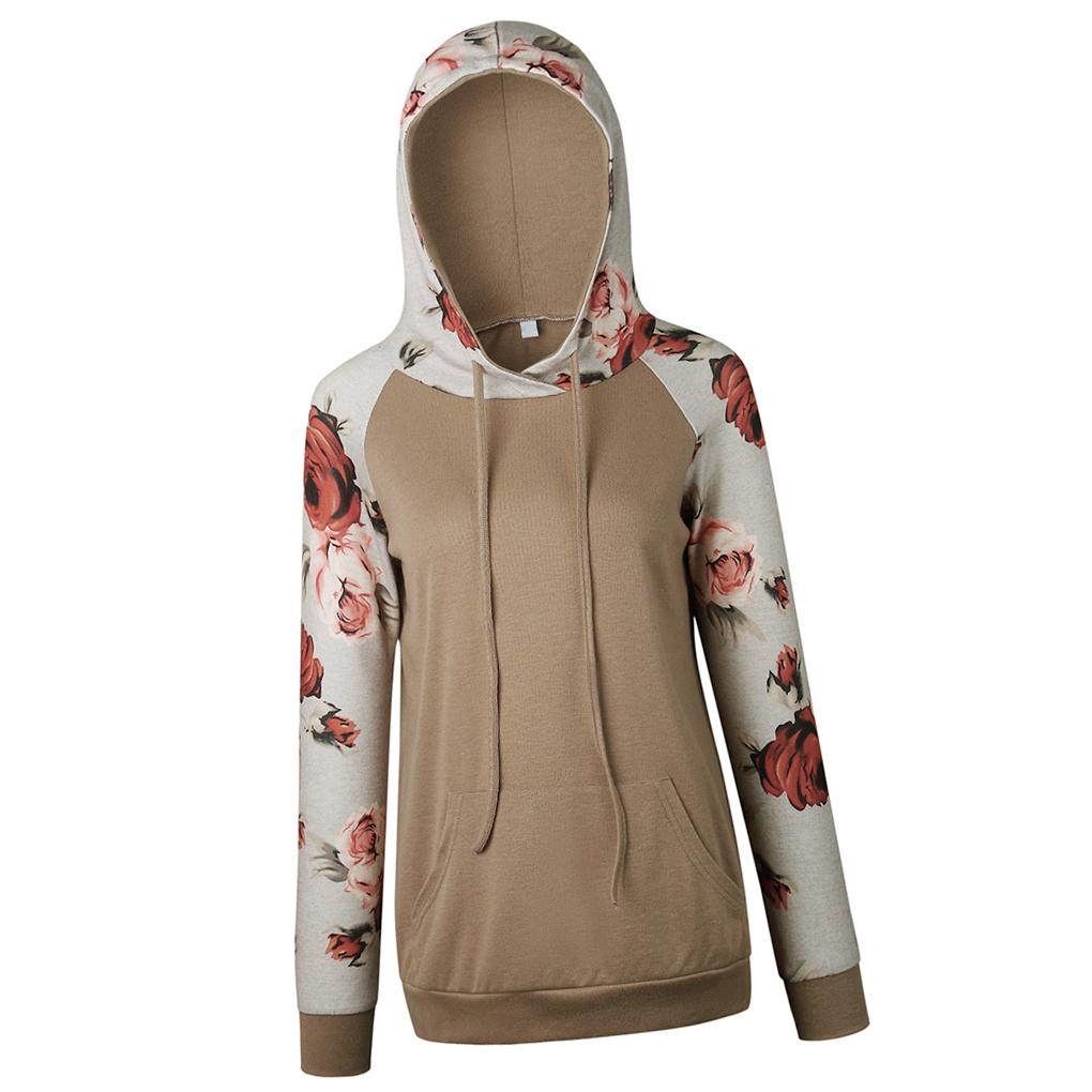 

Women Hoodie Print Long Sleeve Hooded Sweater Top