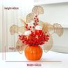Red Persimmon Artificial Flower for Wedding, New Year, Living Room, Dining Table, TV Cabinet, and Housewarming Decor