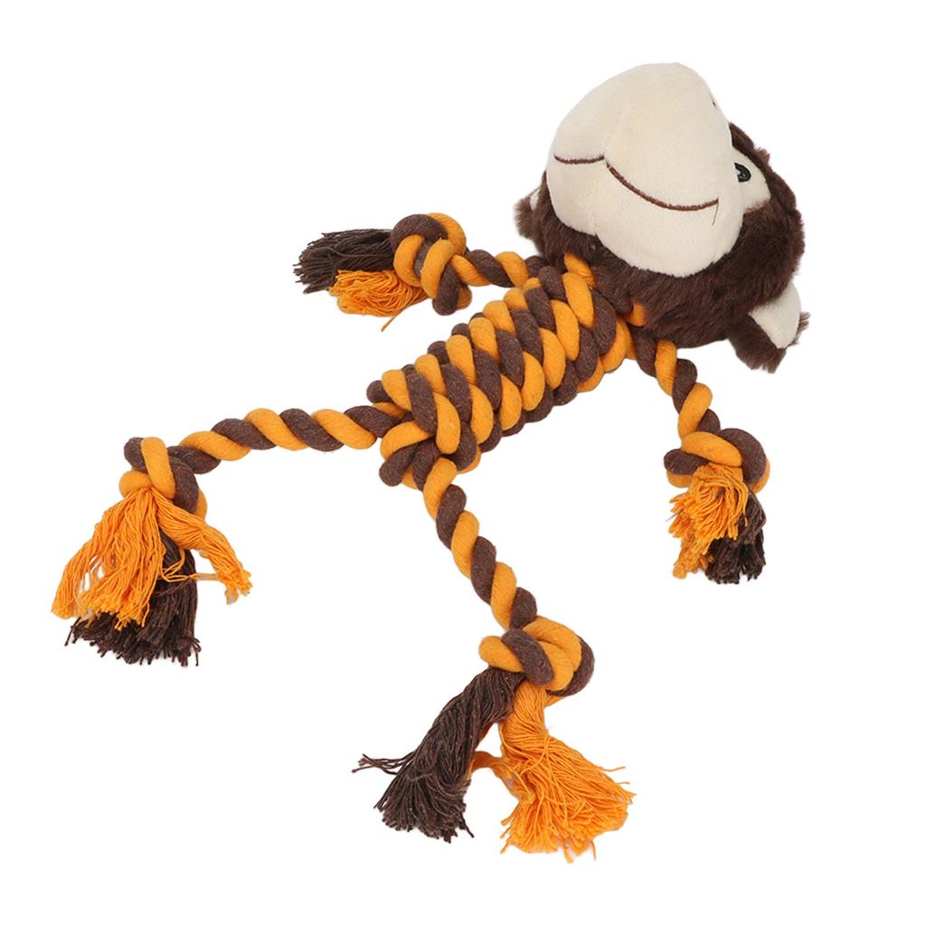 Squeaky Plush Dog Toy Splicing Bite Resistant Tooth Protection Relieve Anxiety 3D Dog Molar Toys Monkey