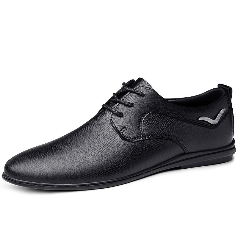 

Классические мужские кроссовки Elegantes Man Casual Shoes Дышащие мужские деловые туфли из натуральной кожи Oxford Shoes Мужская официальная обувь 43 чёрный