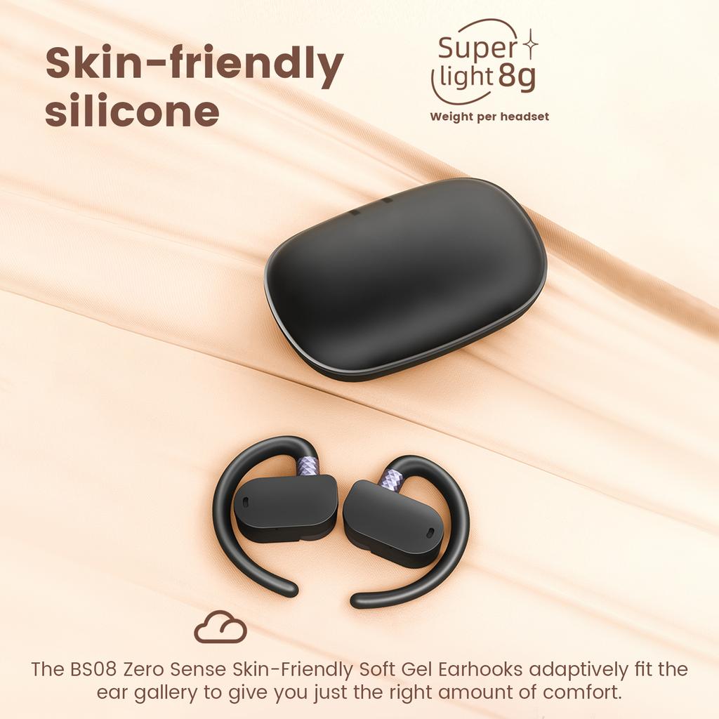 BS08 Kabellose BT 5.3 Ohrhörer Luftleitung Nicht-In-Ear-Design Ladeetui inklusive IPX7