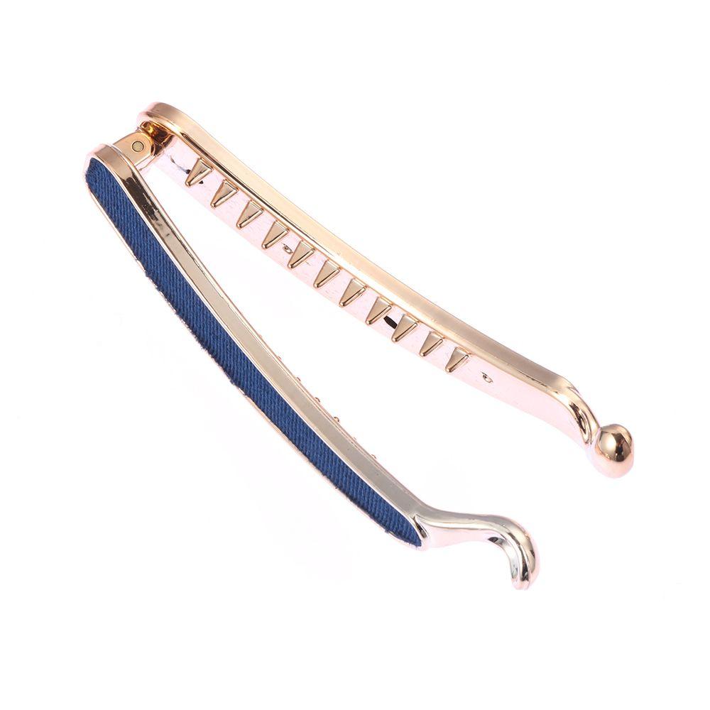 Fashion Vintage Ponytail Holder Banana Barrette Teeth Hair Clips Solid Cloth Non Slip Girls Hairpins Hair Styling Tools