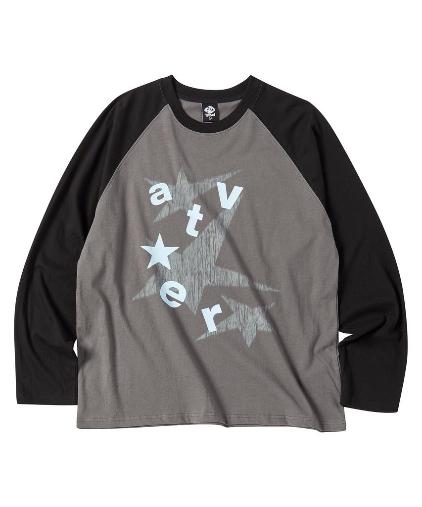 TRAVEL Arte Raglan Long Sleeve Charcoal