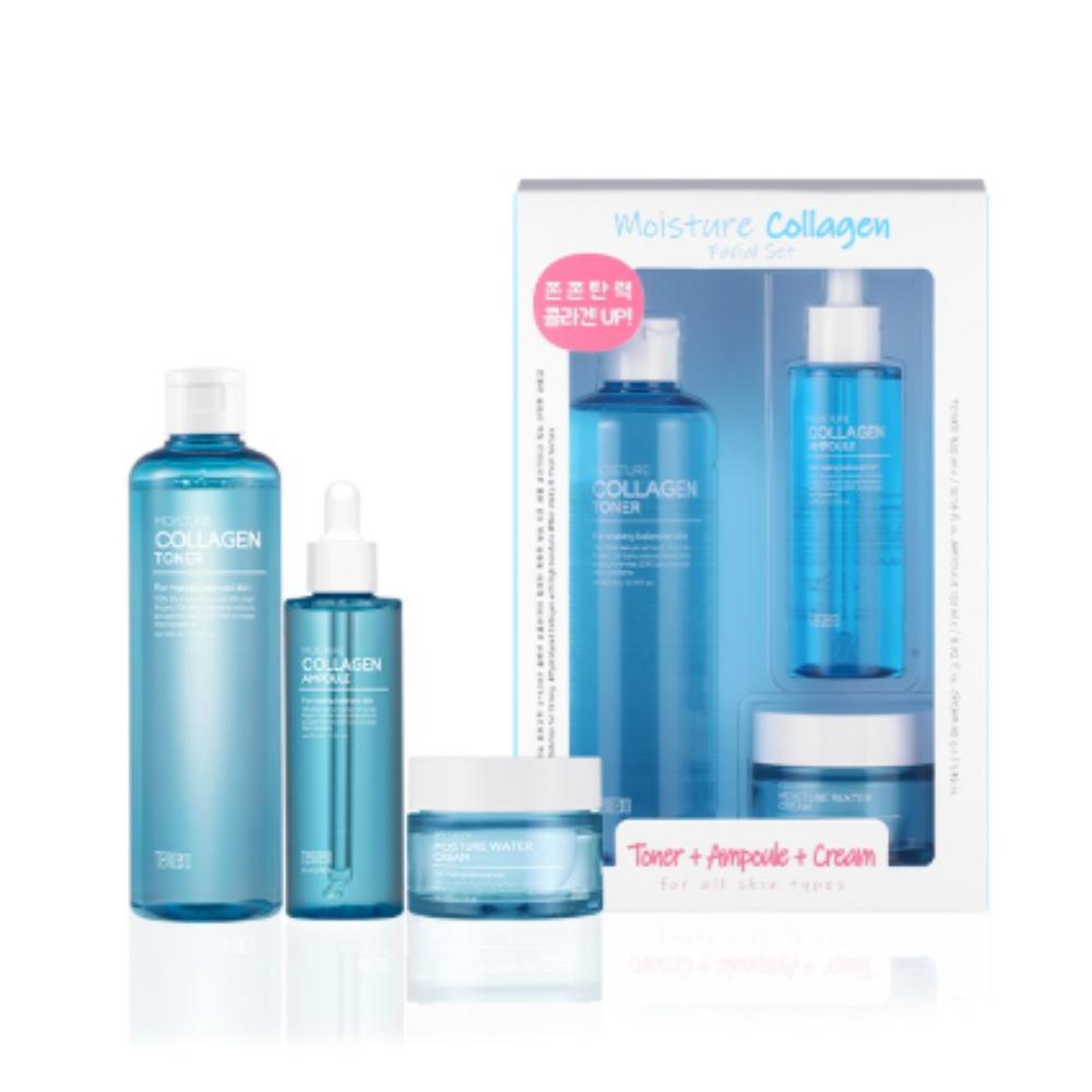 [TENZERO] Moisture Collagen Facial Set(Toner+Ampoule+Cream)